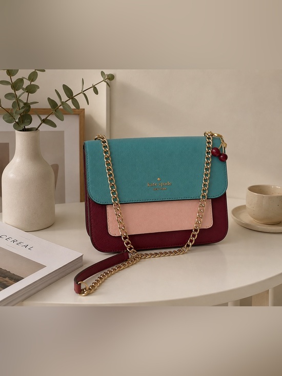 kate spade Handbags - kate spade Colorblock Crossbody in Teal, Pink & Burgundy